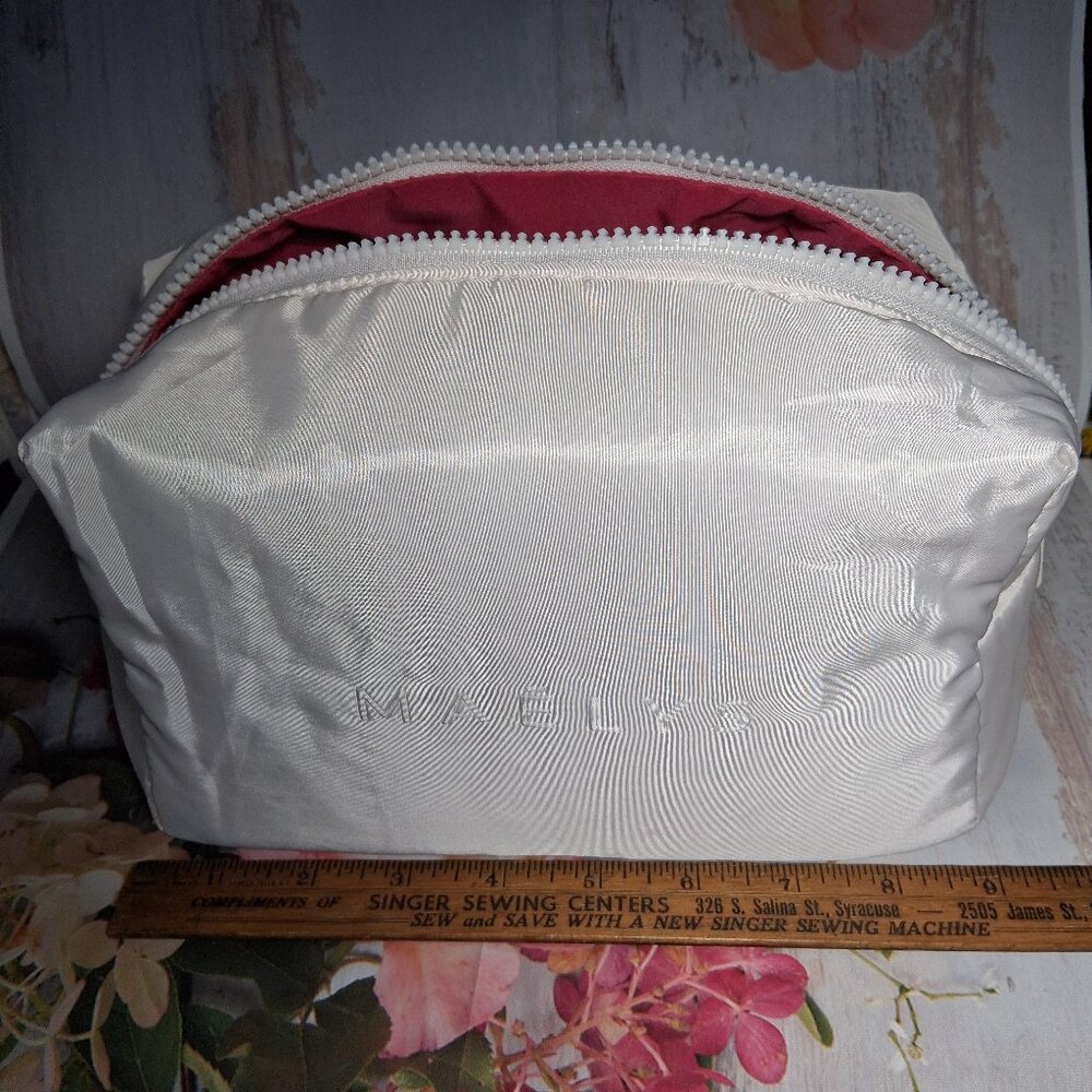 MAËLYS cosmetic makeup travel Pale Pink large bag New